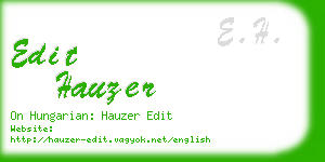 edit hauzer business card